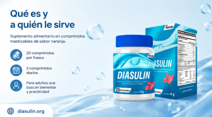 Diasulin — comprimidos masticables sabor naranja para adultos